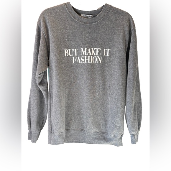 Sub_Urban Riot BUT MAKE IT FASHION quote comfy cotton blend sweatshirt in grey! - Picture 2 of 6